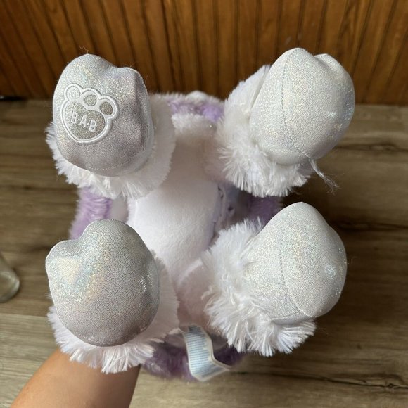 Build A Bear Glisten Reindeer 15" Plush Lavender Fur Cape Medallion Winter - Picture 5 of 7